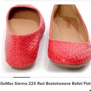NEW! Lulus GoMax  Sienna 22X Red Basketweave Ballet Flats. 8.5.